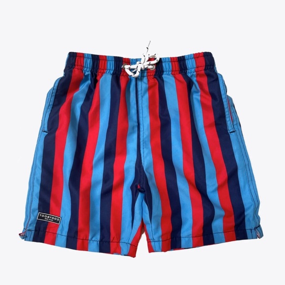 ToobyDoo Boys Muscle Beach Striped Swim Shorts - Size 1-2 - Picture 9 of 9